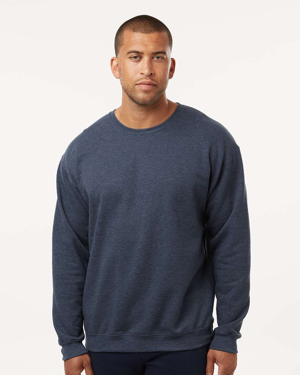 Unisex Crewneck Fleece – 3340 – Heather Navy
