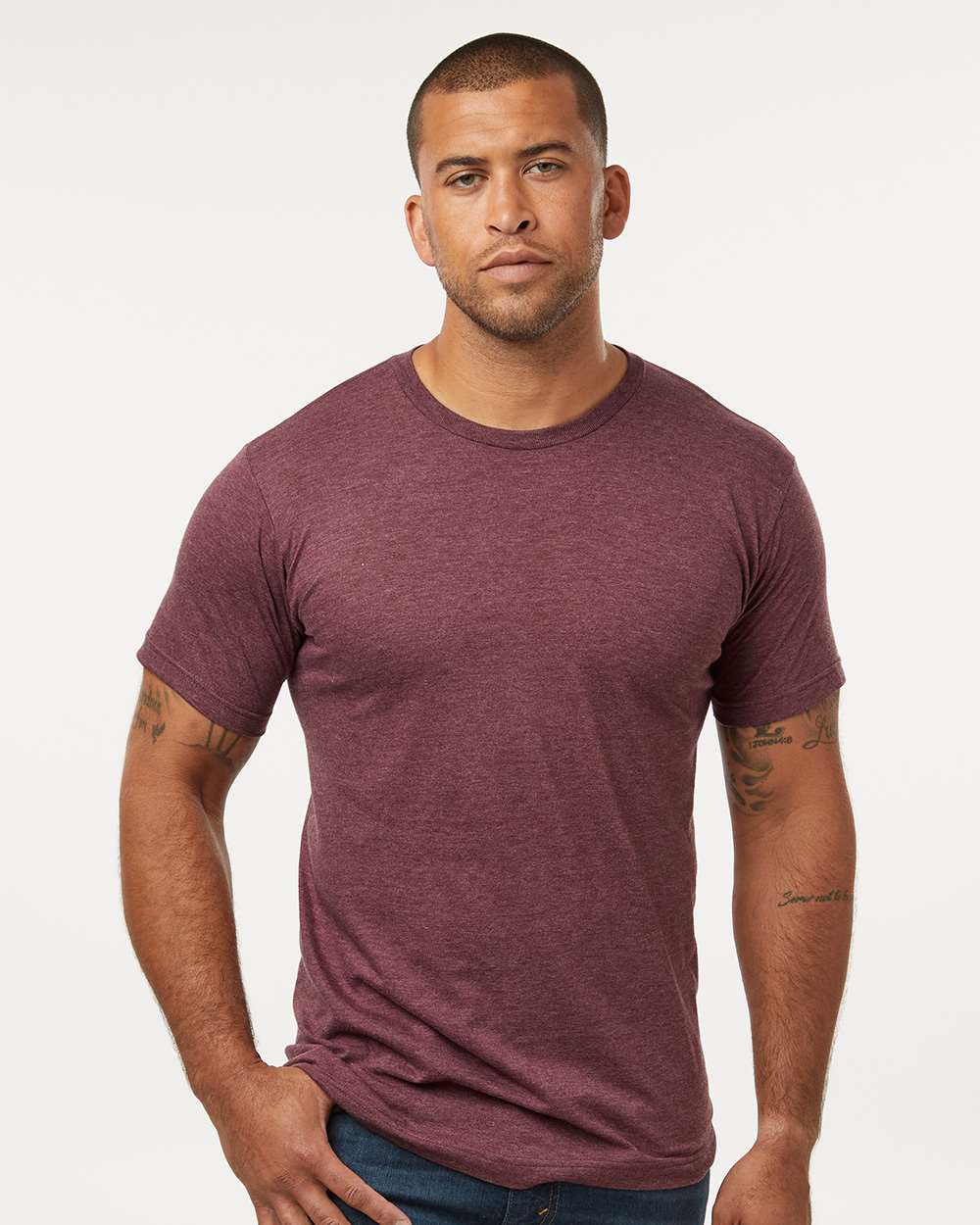 Fine Jersey T-Shirt – 4502 – Heather Burgundy