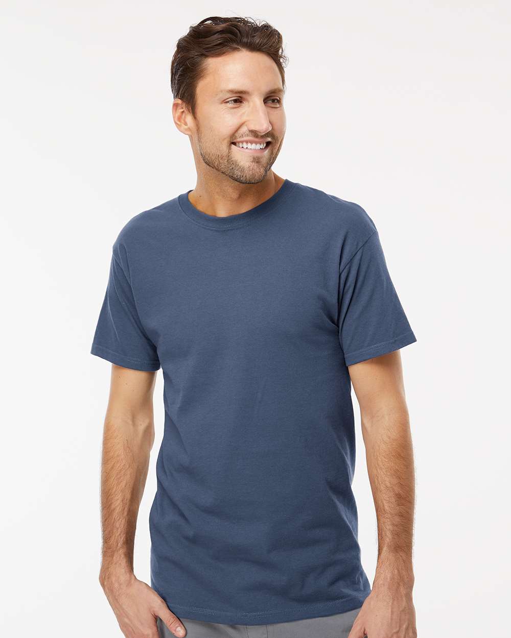 Men's Gold Soft Touch T-Shirt – 4800 – Indigo Blue