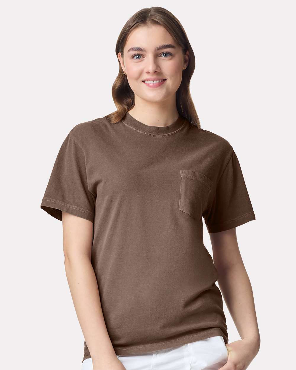 Unisex Garment-Dyed Heavyweight Pocket T-Shirt – 6030 – Espresso