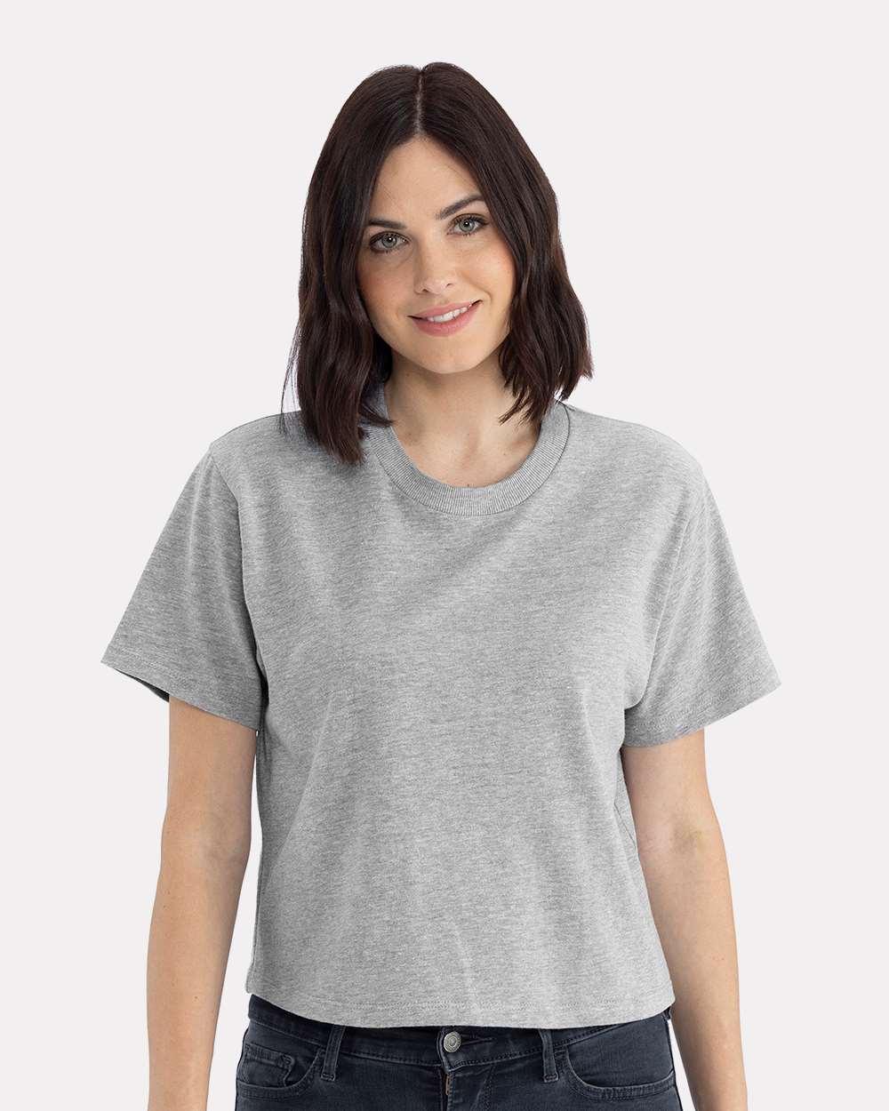 Women's Heavyweight Boxy Tee – 7610 – Heather Grey
