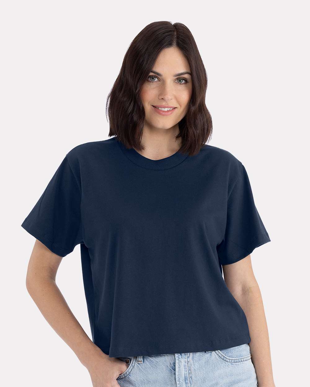 Women's Heavyweight Boxy Tee – 7610 – Midnight Navy