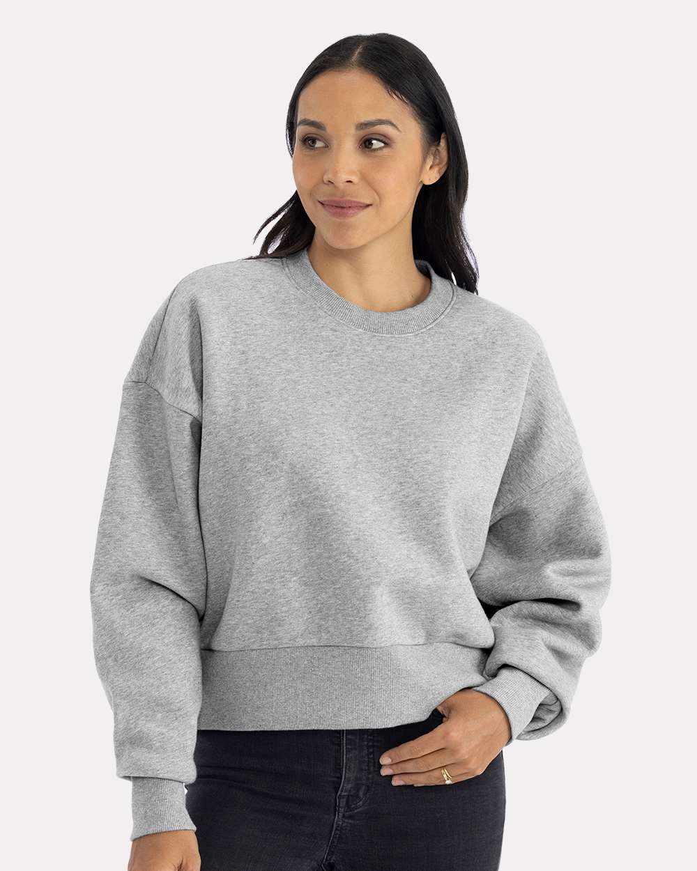 Women's Heavyweight Crewneck Sweatshirt – 9087 – Heather Grey