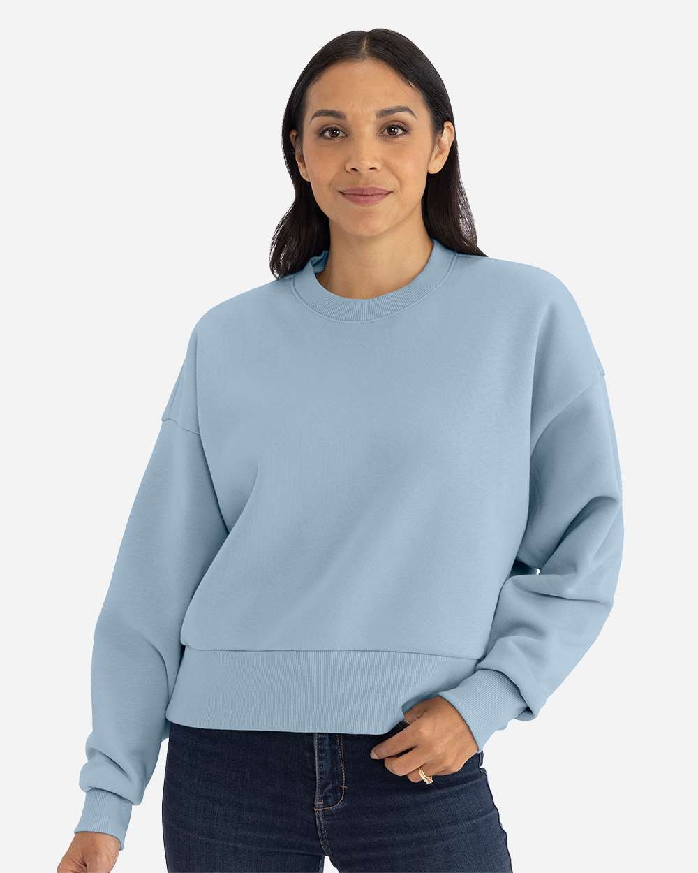 Women's Heavyweight Crewneck Sweatshirt – 9087 – Stonewash Denim