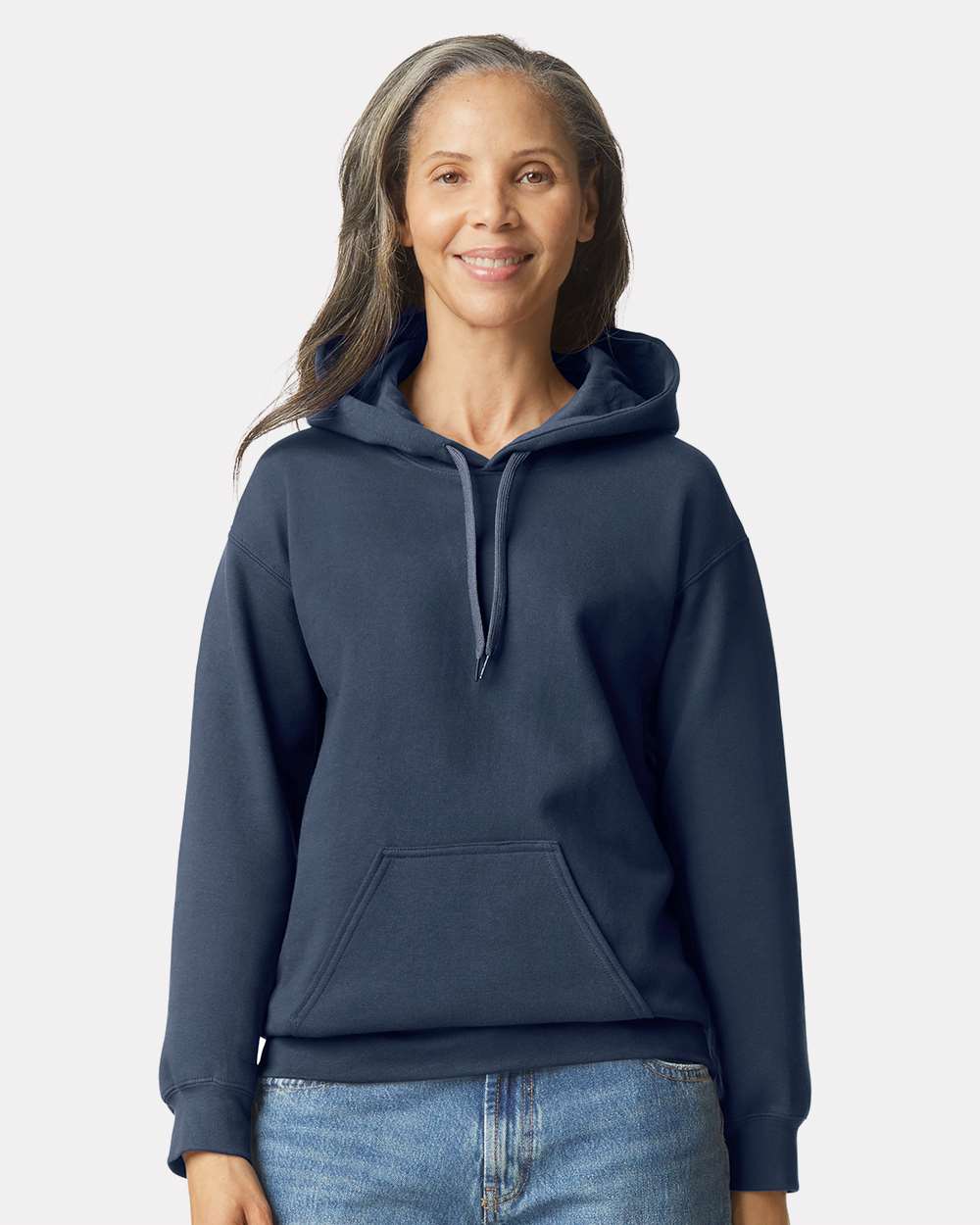 Unisex Softstyle® Midweight Hooded Sweatshirt – SF500 – Blue Dusk