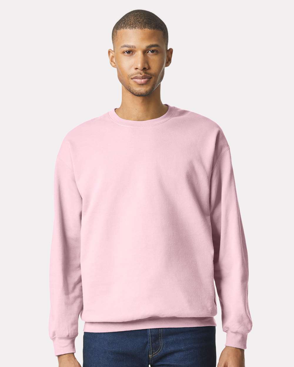 Unisex Softstyle® Midweight Crewneck Sweatshirt – SF000 – Light Pink