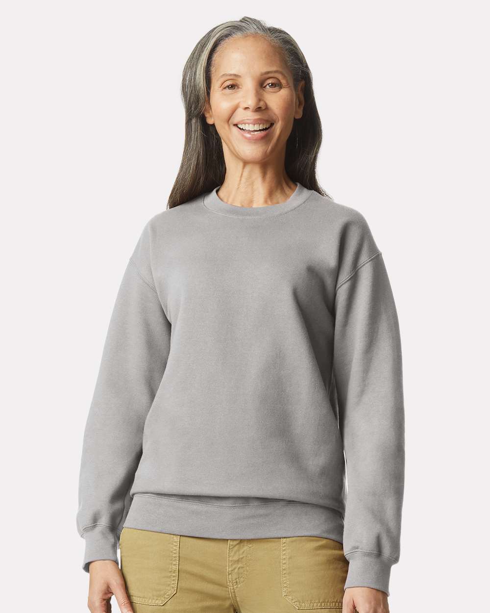 Unisex Softstyle® Midweight Crewneck Sweatshirt – SF000 – Cement