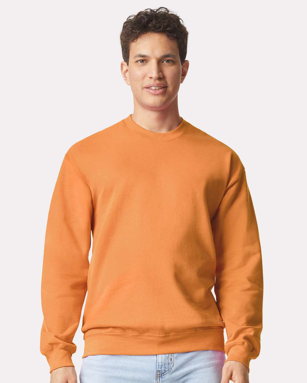Unisex Softstyle® Midweight Crewneck Sweatshirt – SF000 – Tangerine