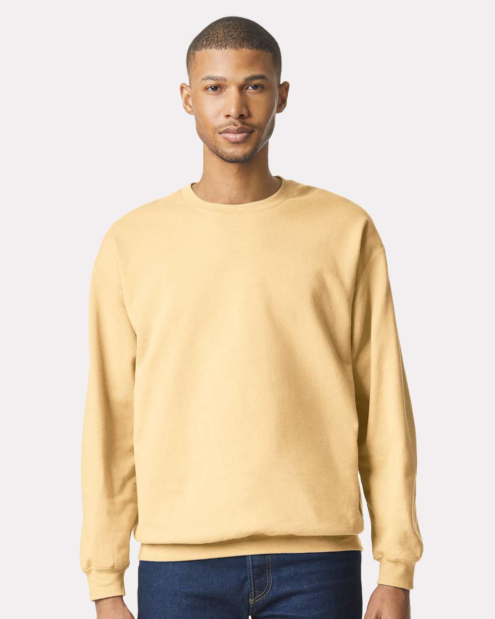 Unisex Softstyle® Midweight Crewneck Sweatshirt – SF000 – Yellow Haze