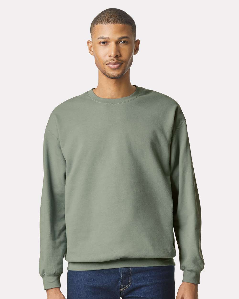 Unisex Softstyle® Midweight Crewneck Sweatshirt – SF000 – Sage