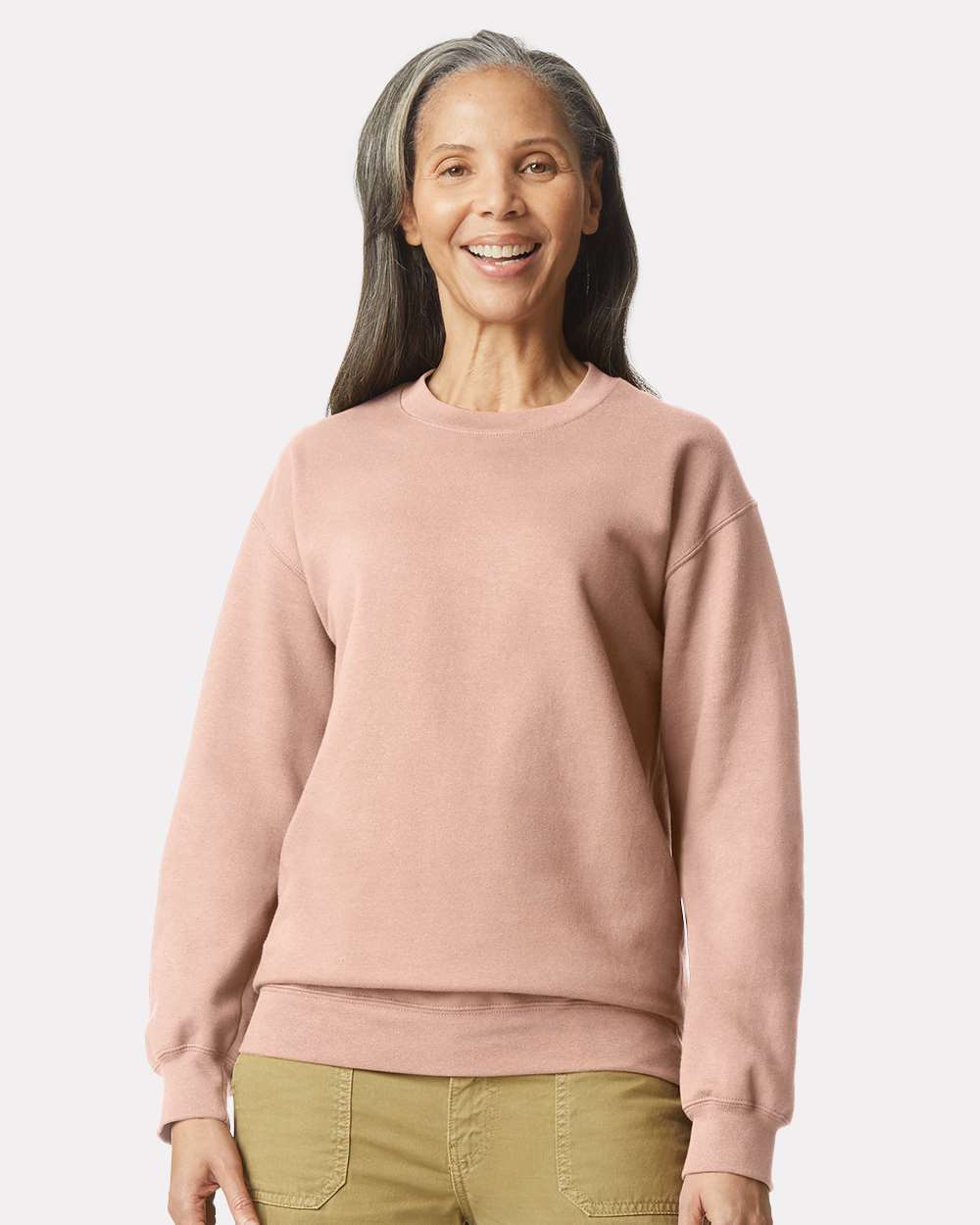 Unisex Softstyle® Midweight Crewneck Sweatshirt – SF000 – Dusty Rose