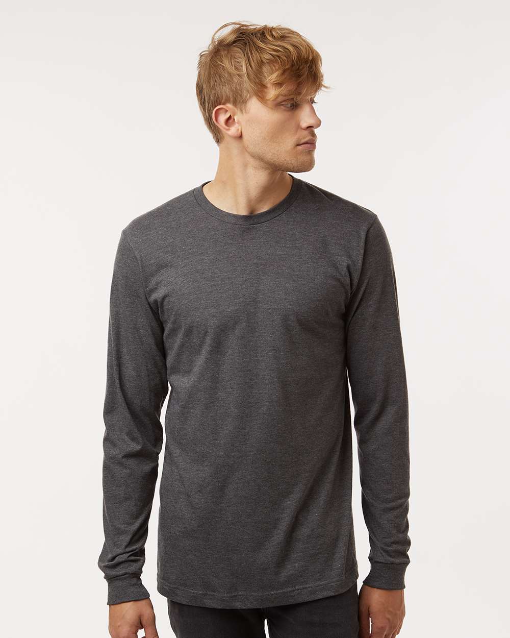 Fine Jersey Long Sleeve T-Shirt – 4501 – Heather Charcoal