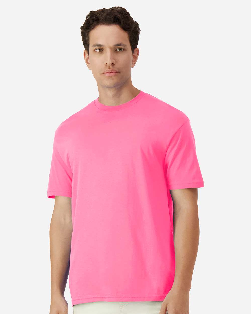 Unisex Light Cotton T-Shirt – 3000 – Safety Pink