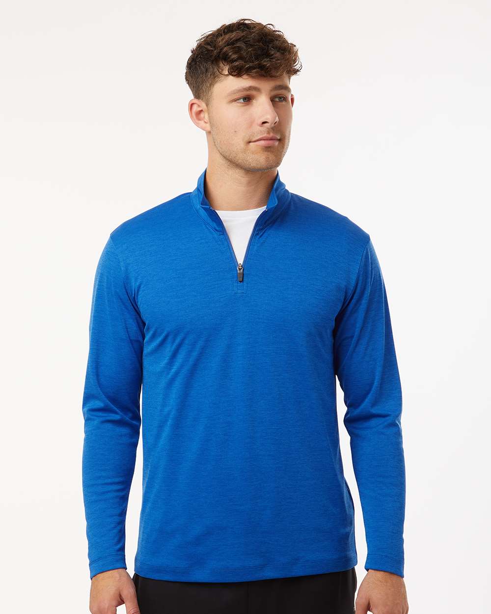 Men's Pro-Lock Performance Mélange Quarter-Zip Pullover – 4HM700 – Royal Melange