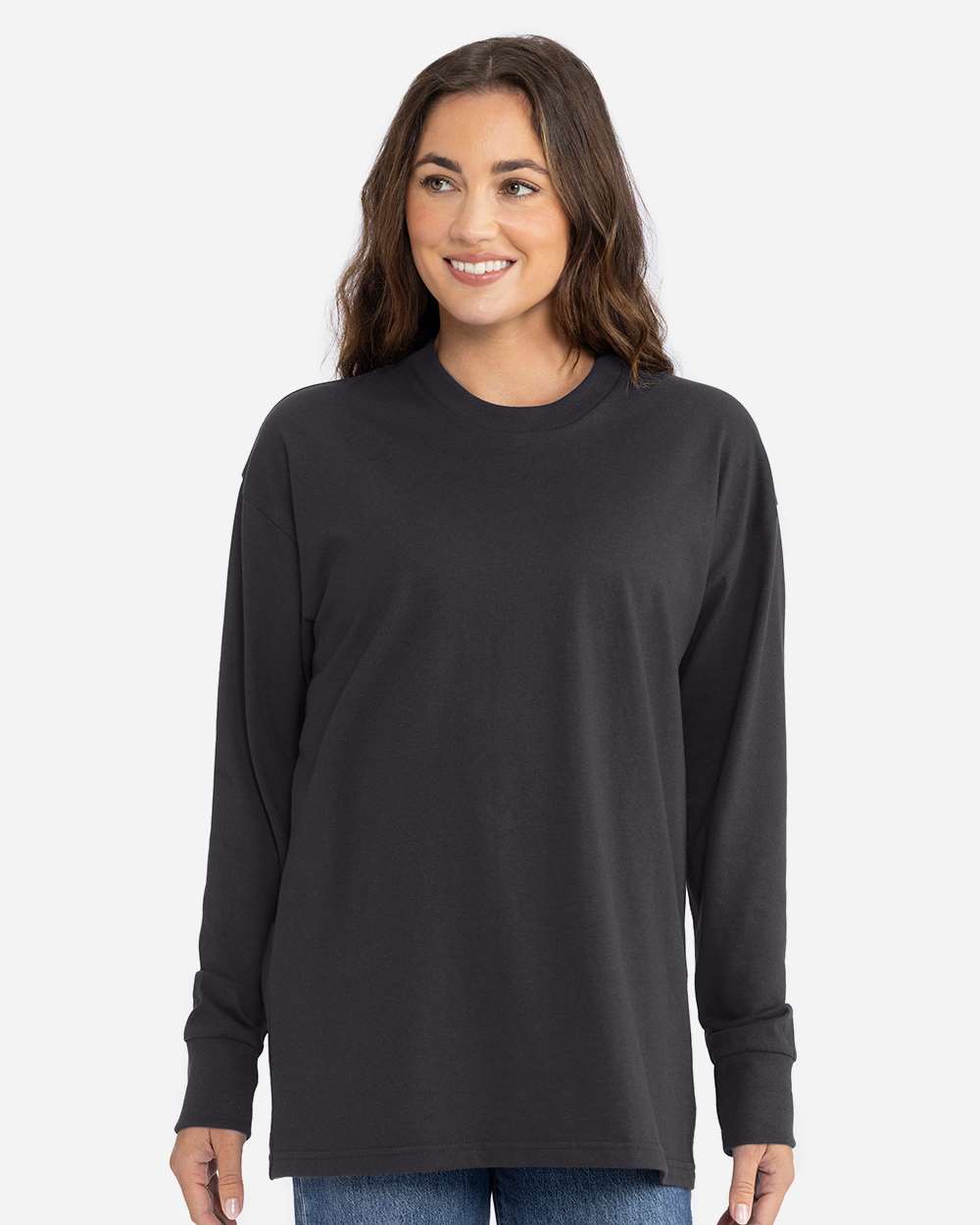 Unisex Heavyweight Long Sleeve Tee – 7211 – Graphite Black