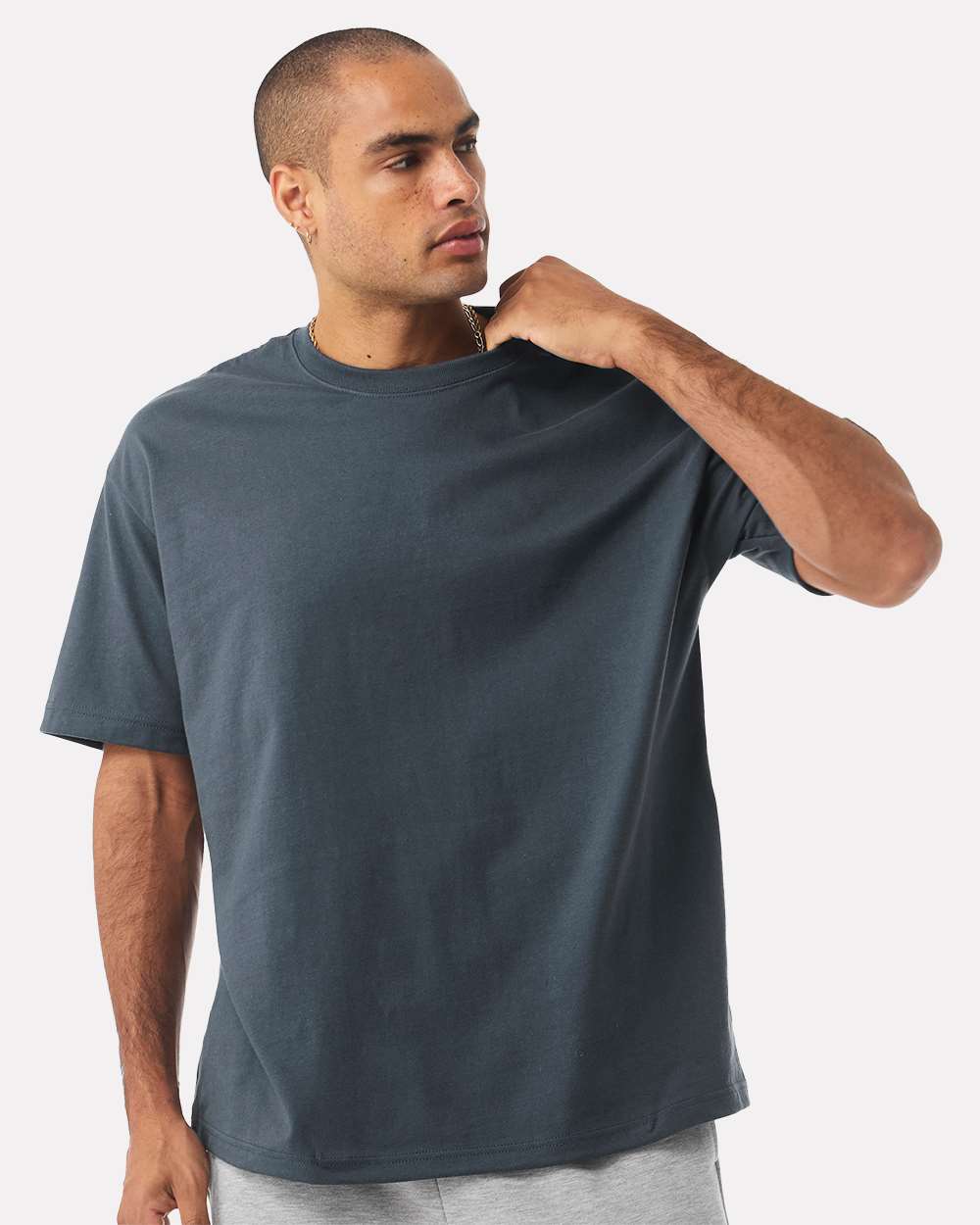 Unisex 7.5 oz Heavyweight Tee – 4610 – Vintage Navy