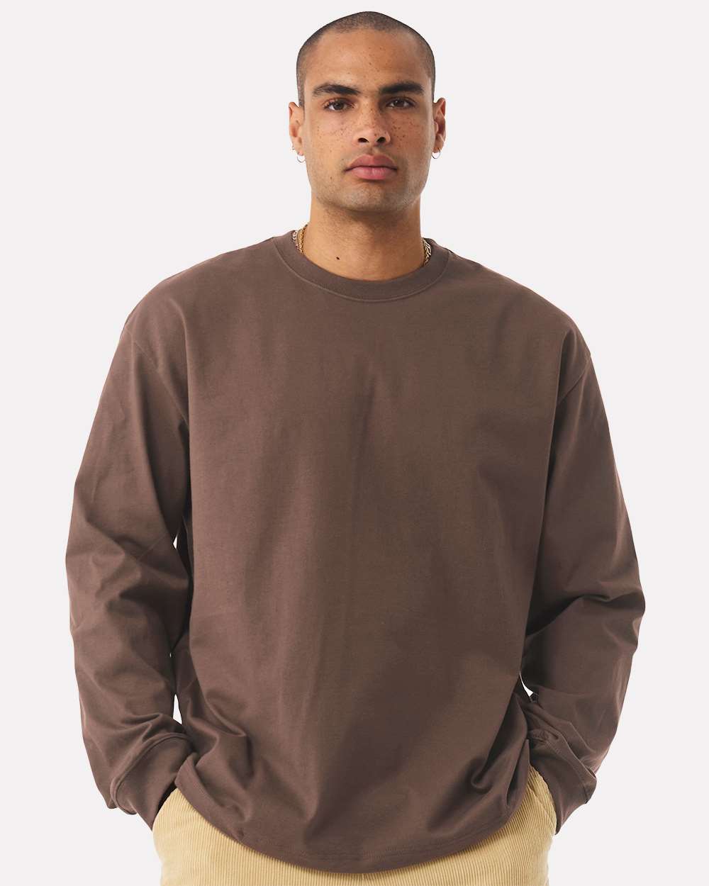 Unisex 7.5 oz Heavyweight Long Sleeve Tee – 4651 – Cocoa