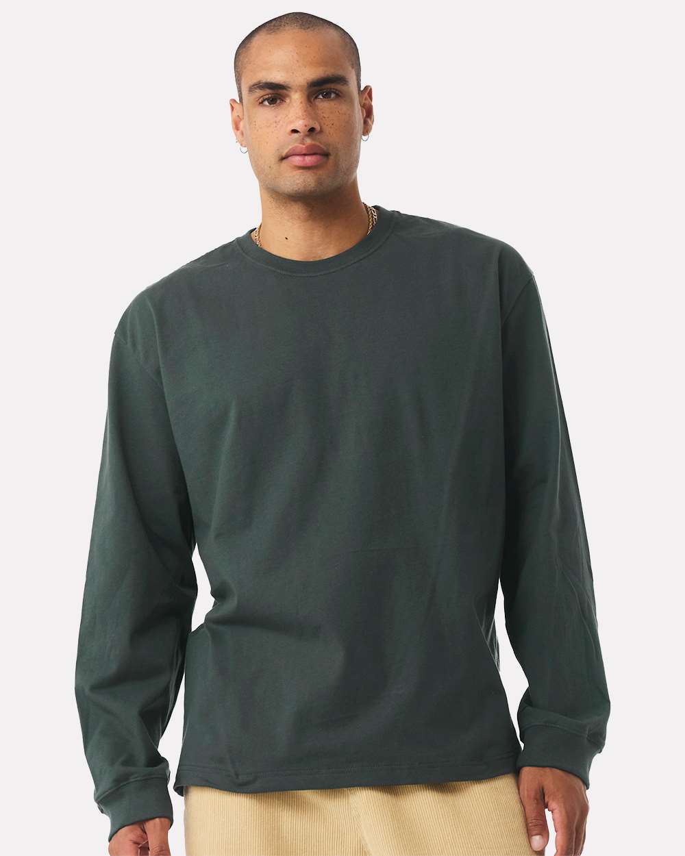 Unisex 7.5 oz Heavyweight Long Sleeve Tee – 4651 – Hunter Green
