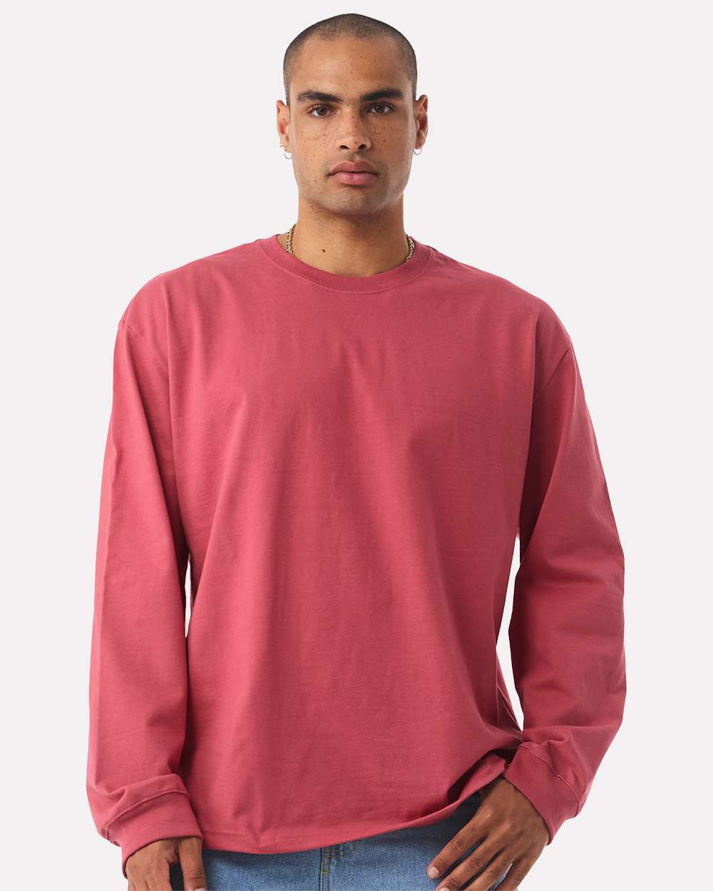 Unisex 7.5 oz Heavyweight Long Sleeve Tee – 4651 – Vintage Red
