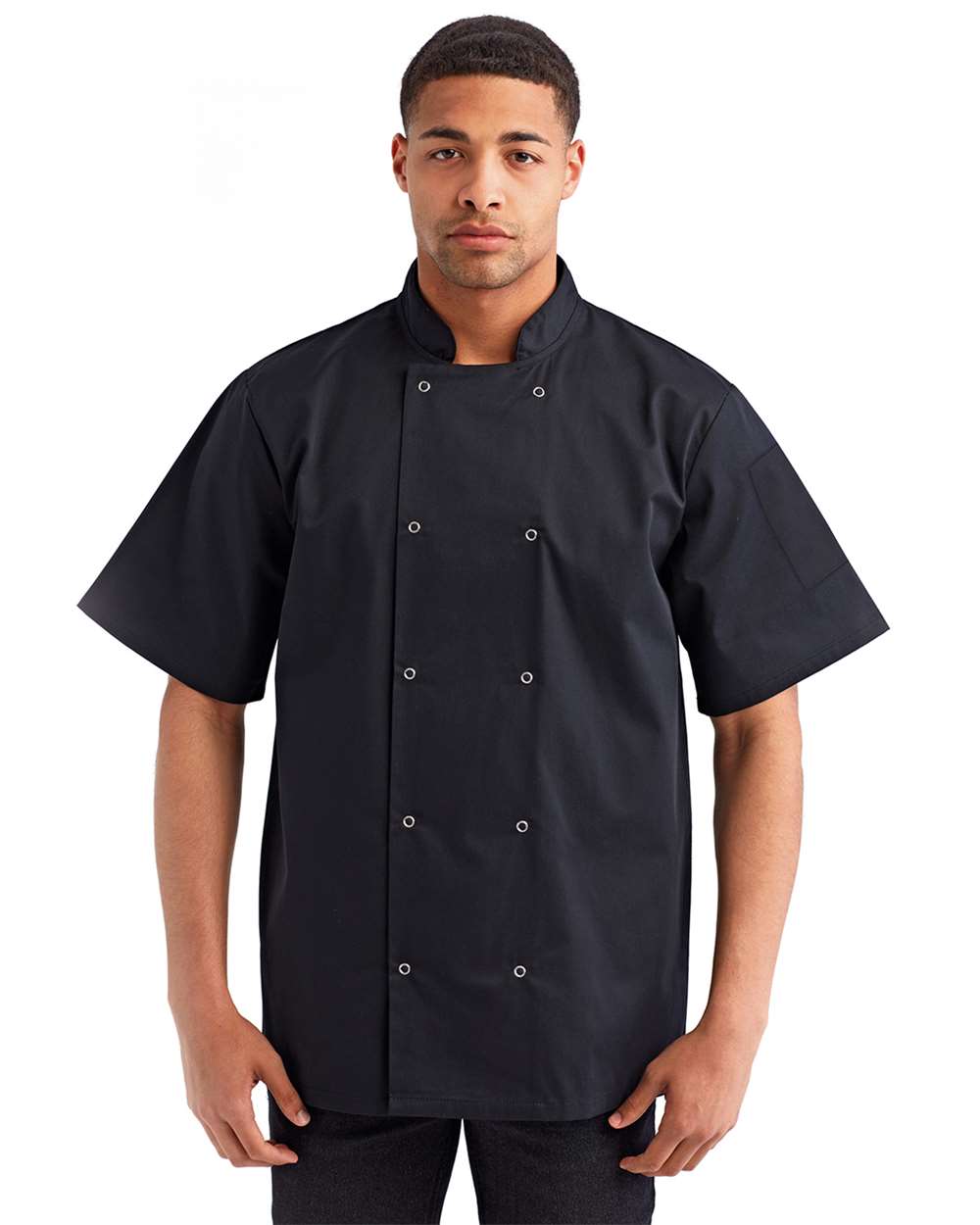 Unisex Ten Studded Front Short Sleeve Chef Coat – RP664