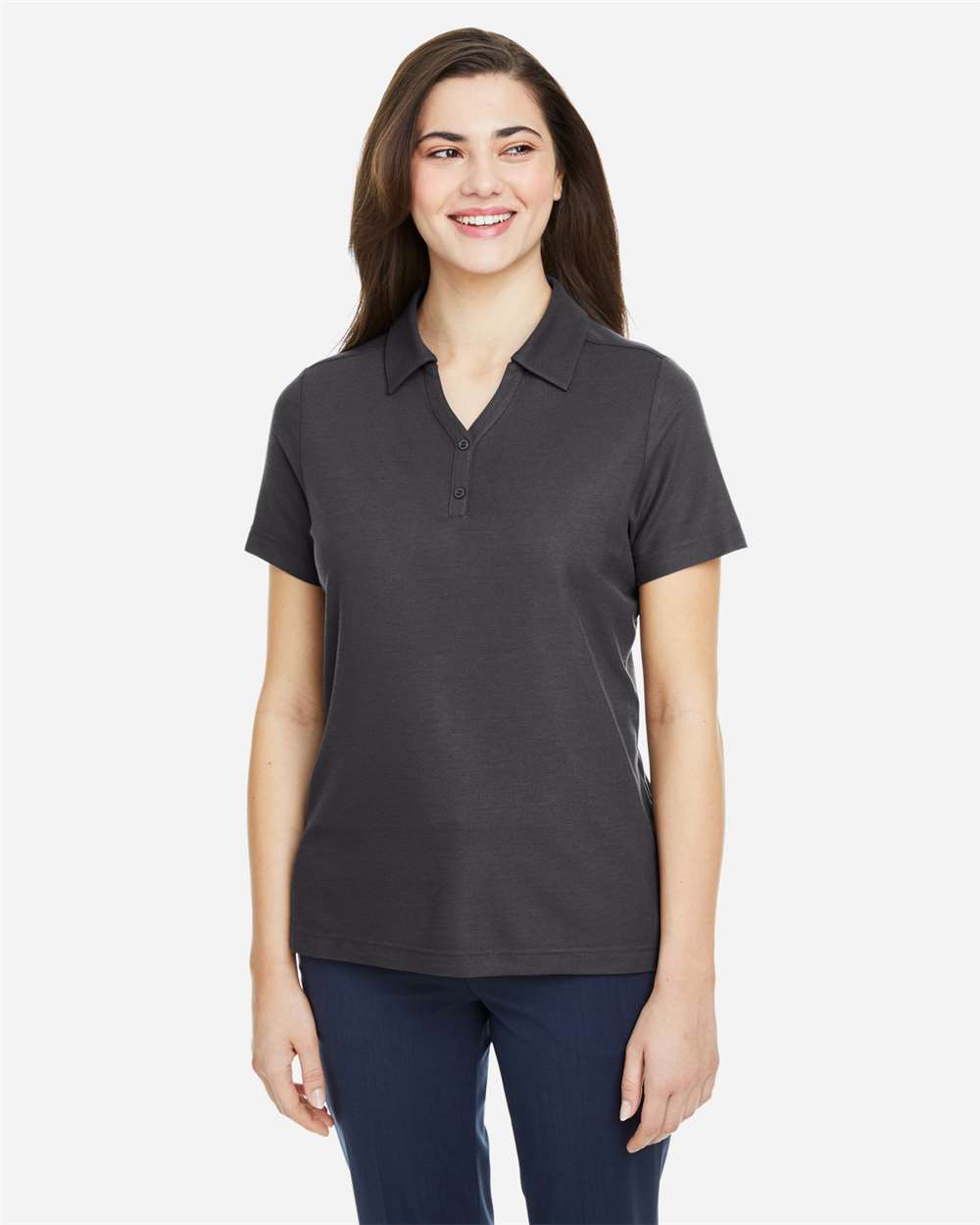 Women's Fusion ChromaSoft™ Pique Polo – CE112W – Carbon