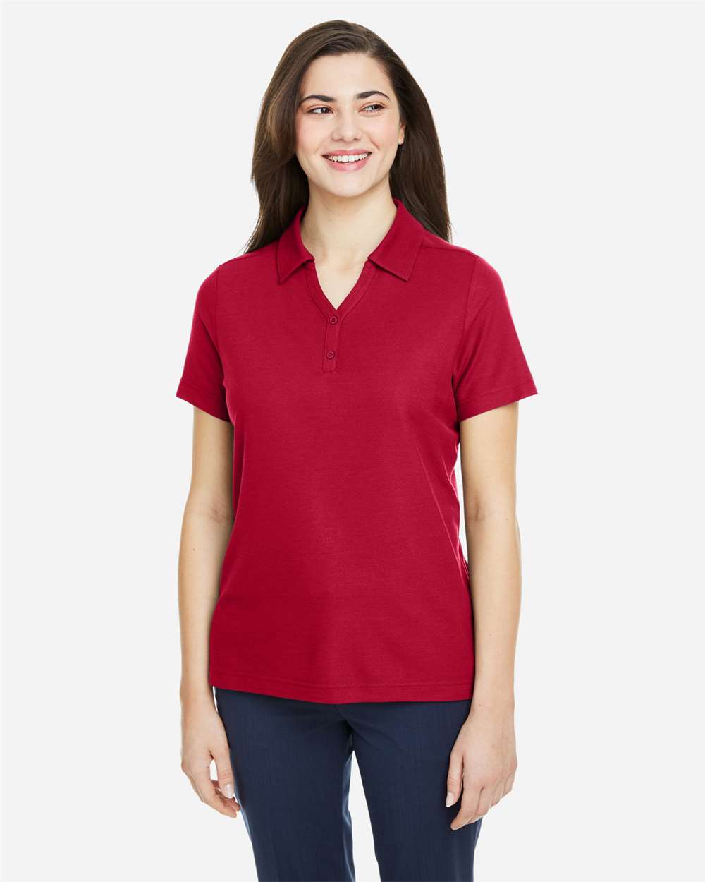 Women's Fusion ChromaSoft™ Pique Polo – CE112W – Classic Red