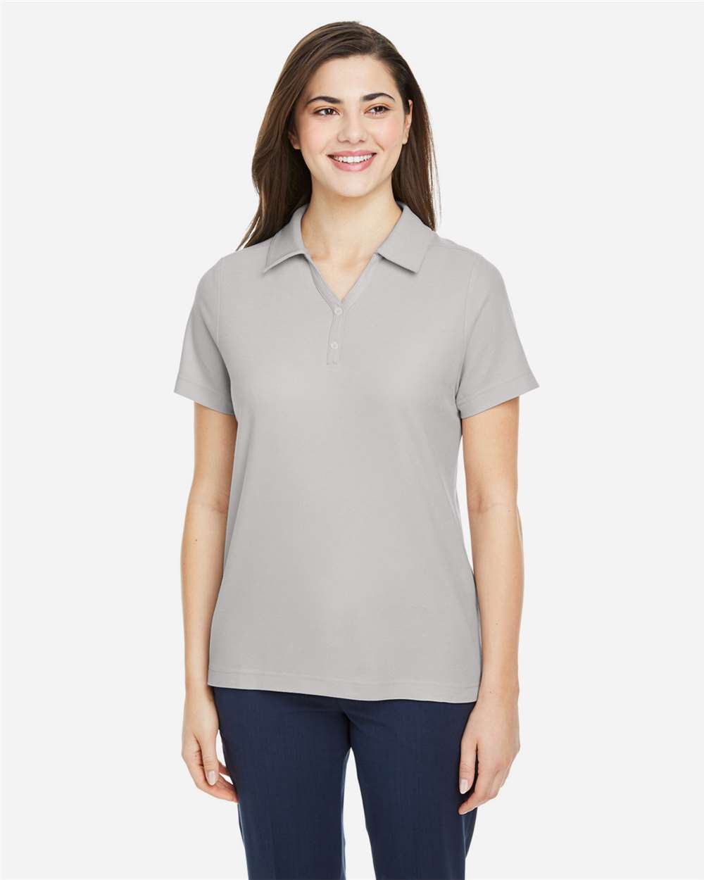 Women's Fusion ChromaSoft™ Pique Polo – CE112W – Platinum
