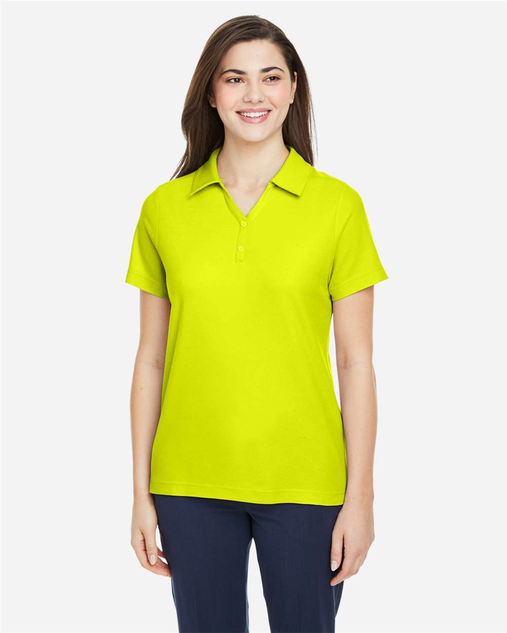 Women's Fusion ChromaSoft™ Pique Polo – CE112W – Safety Yellow