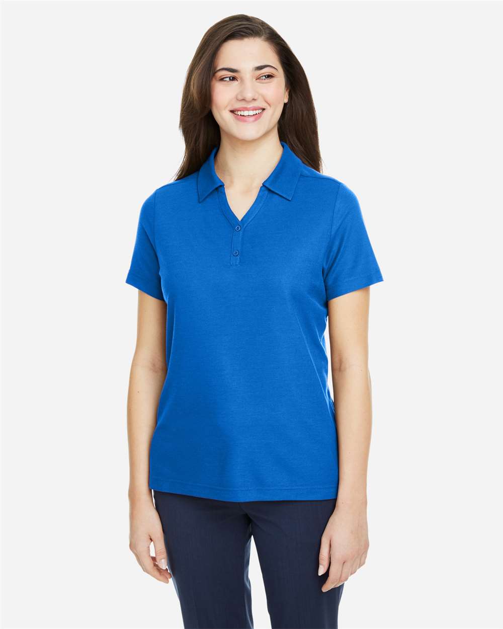 Women's Fusion ChromaSoft™ Pique Polo – CE112W – True Royal