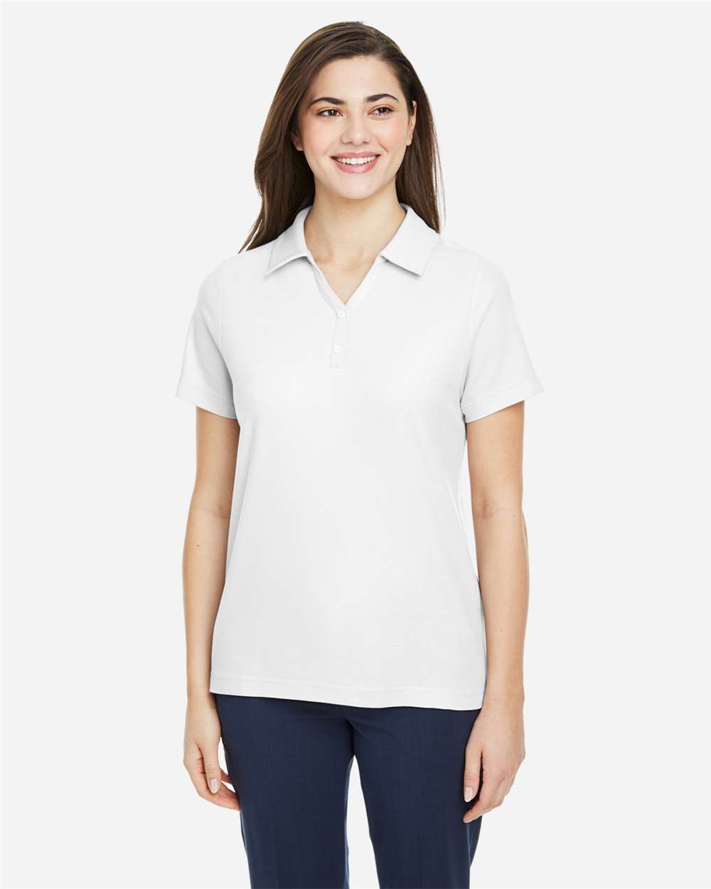 Women's Fusion ChromaSoft™ Pique Polo – CE112W – White