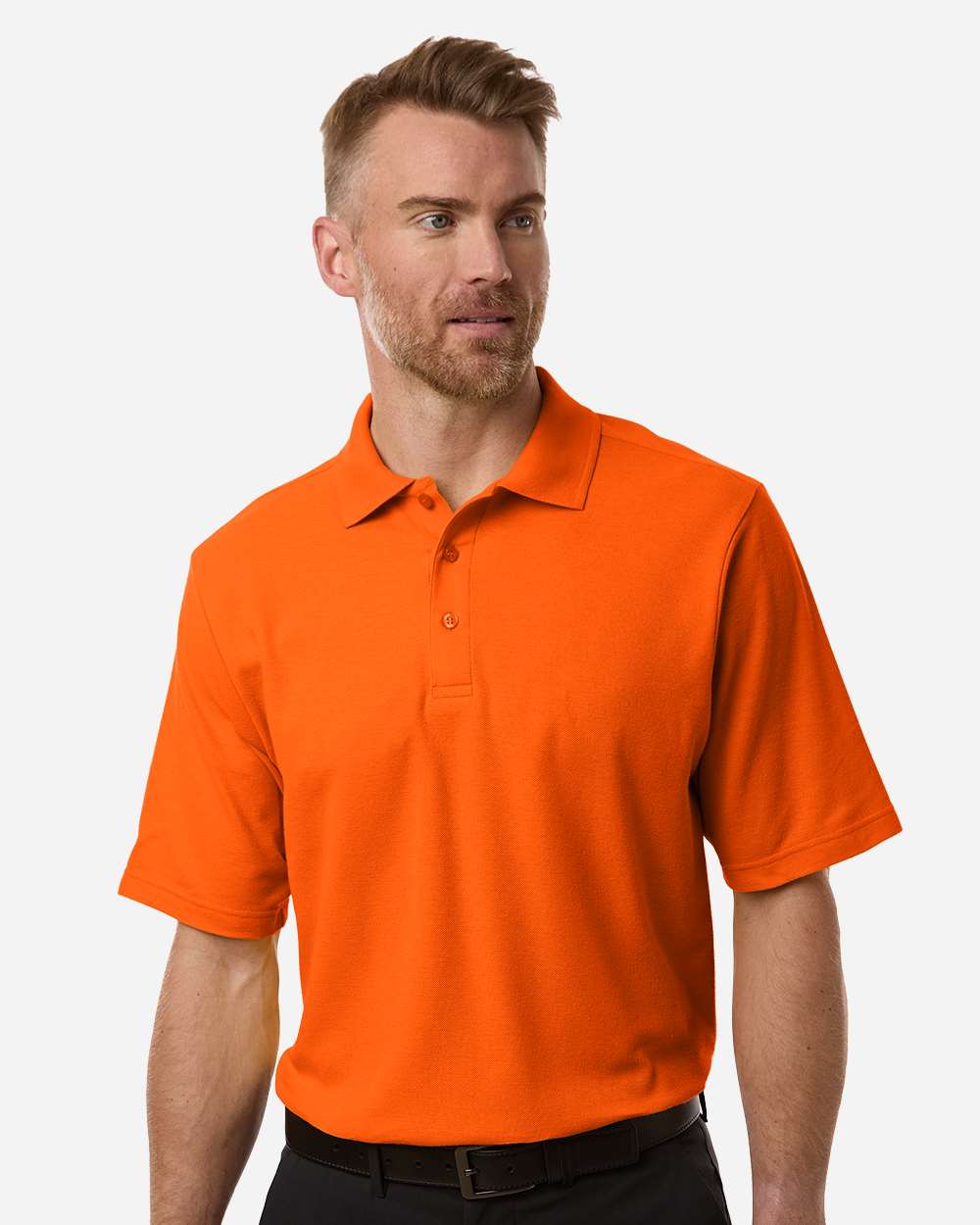 Men's Resolve CVC Performance Pique Polo – CE106 – Campus Orange