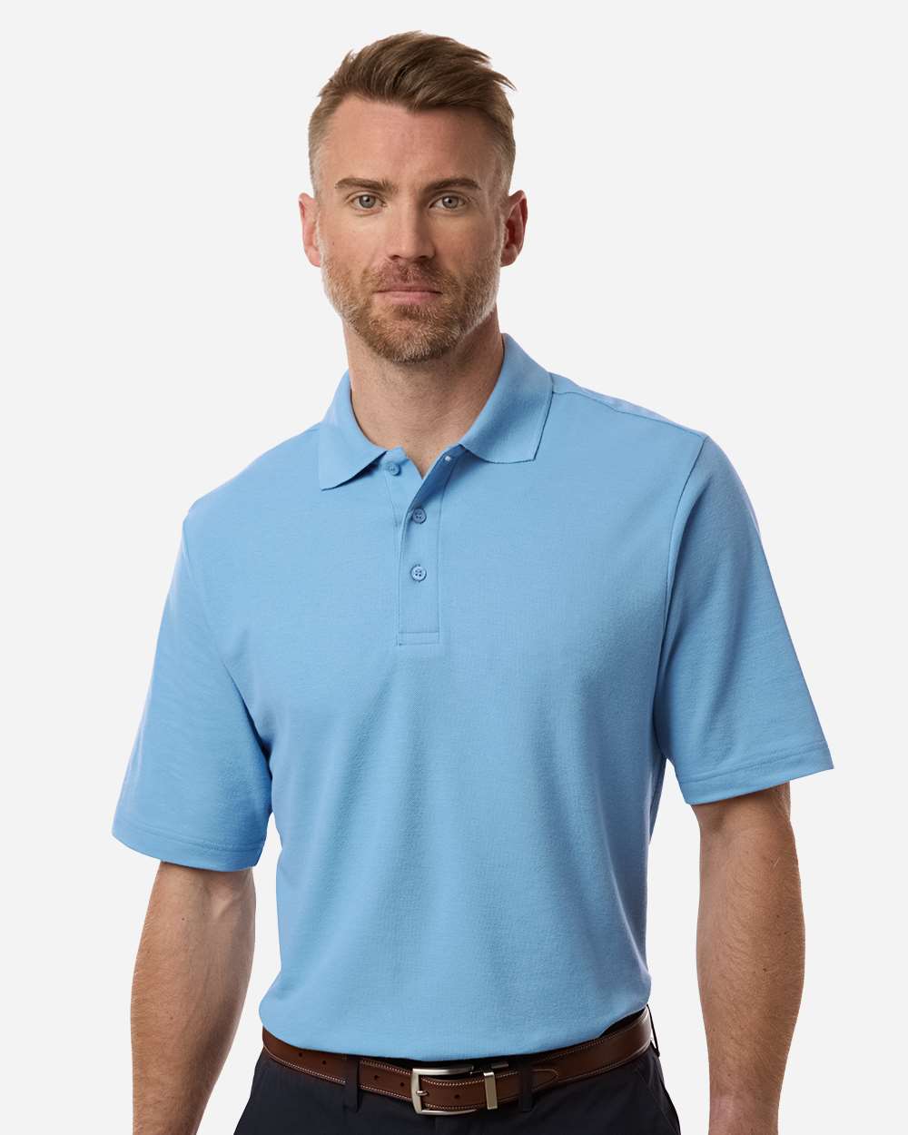 Men's Resolve CVC Performance Pique Polo – CE106 – Columbia Blue