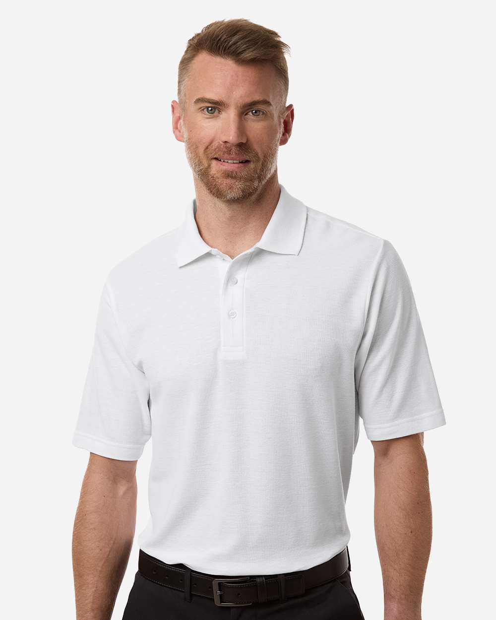 Men's Resolve CVC Performance Pique Polo – CE106 – White