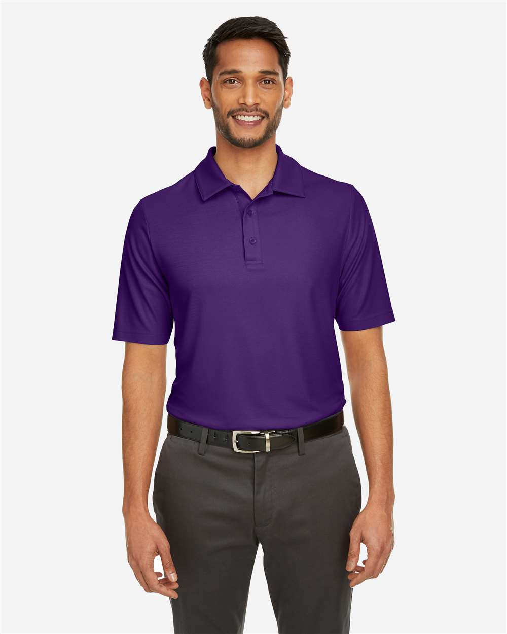 Men's Fusion ChromaSoft™ Pique Polo – CE112 – Campus Purple