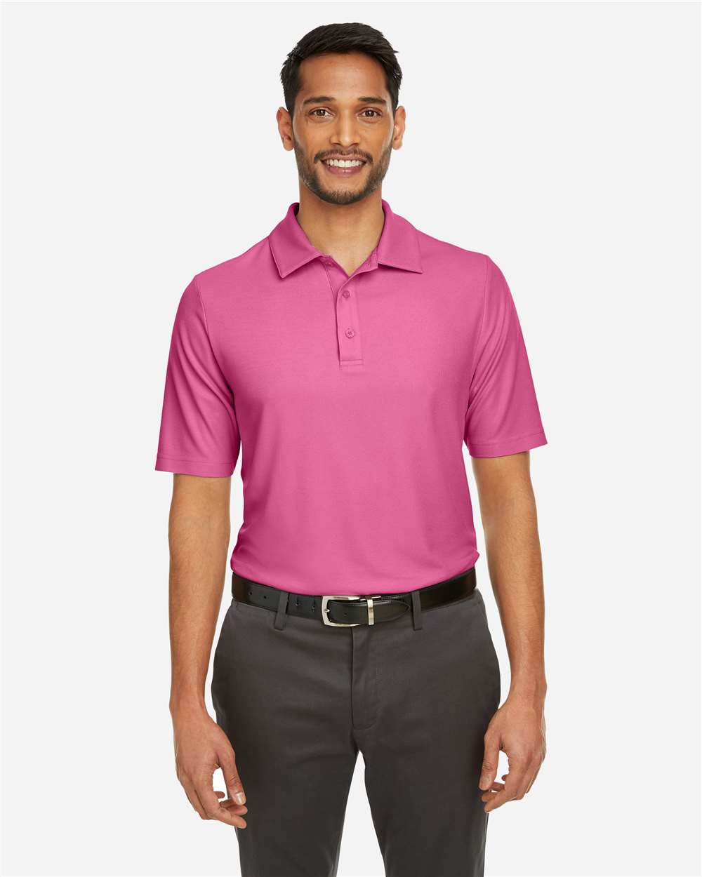 Men's Fusion ChromaSoft™ Pique Polo – CE112 – Charity Pink