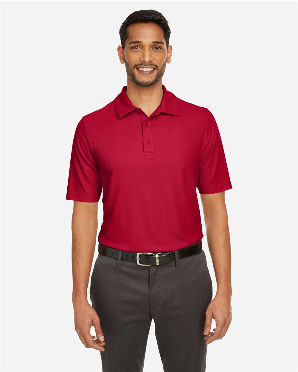Men's Fusion ChromaSoft™ Pique Polo – CE112 – Classic Red