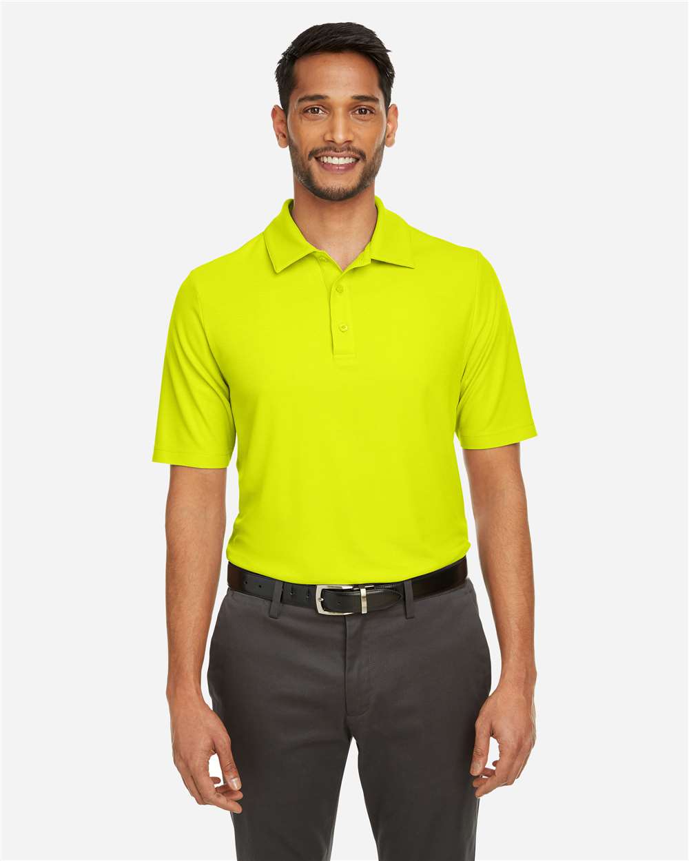 Men's Fusion ChromaSoft™ Pique Polo – CE112 – Safety Yellow