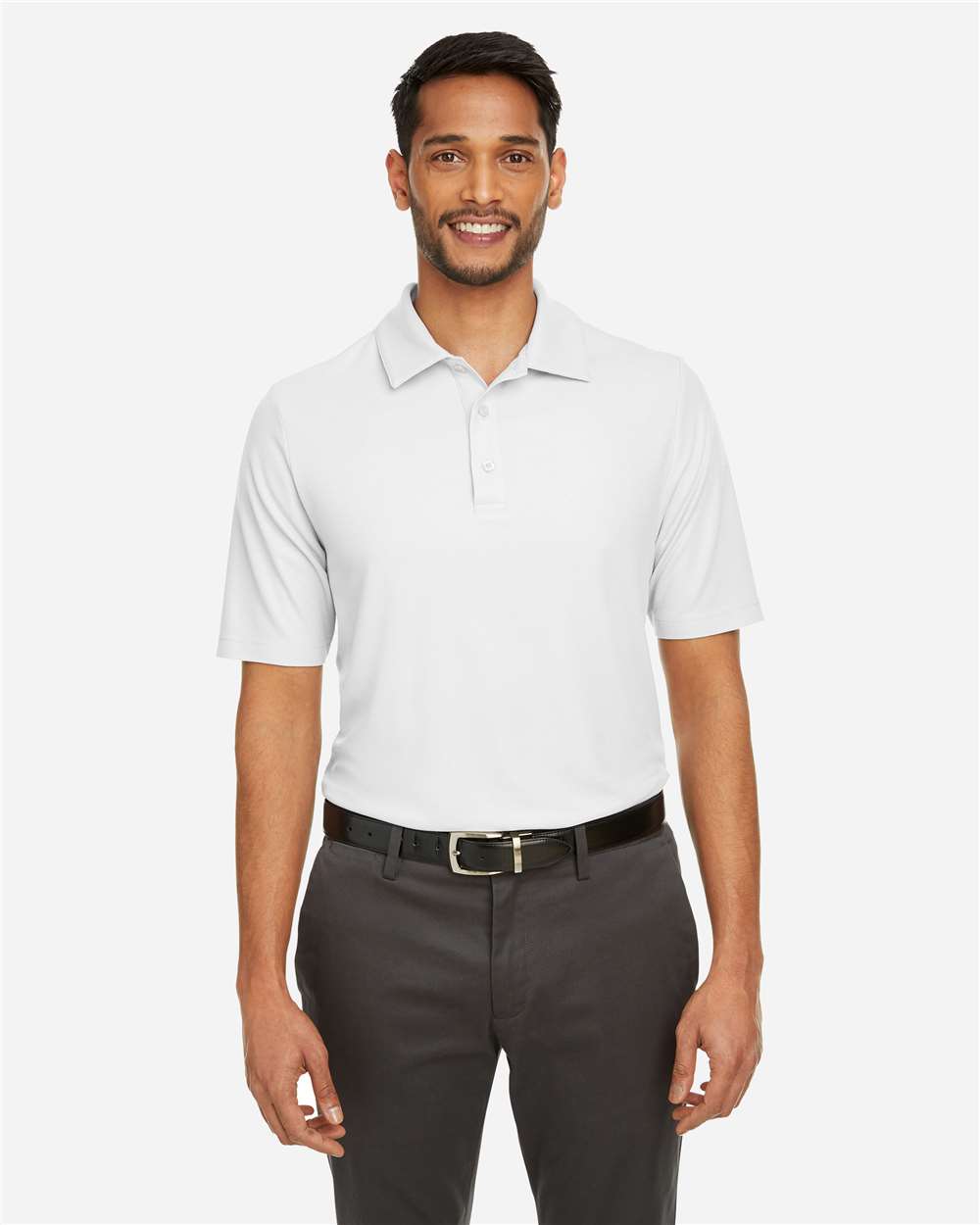 Men's Fusion ChromaSoft™ Pique Polo – CE112 – White