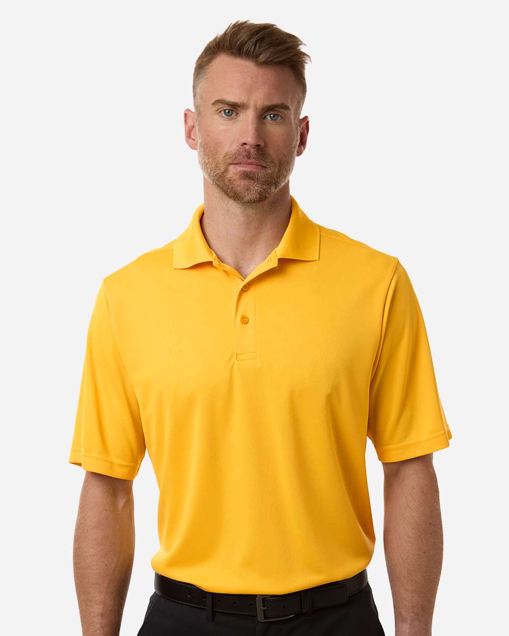 Men's Nova Performance Pique Polo – CE108 – Campus Gold
