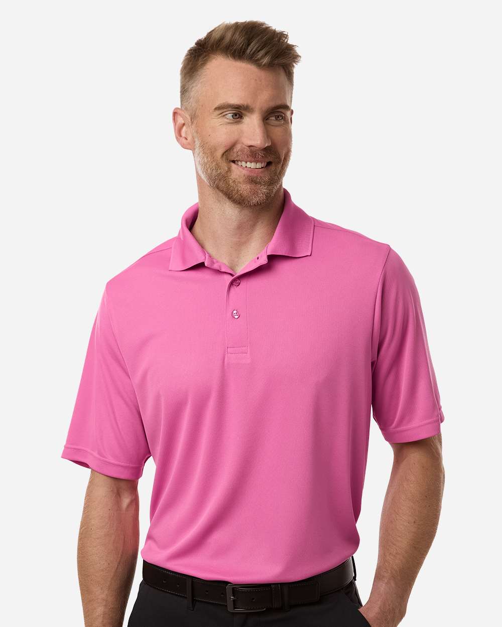 Men's Nova Performance Pique Polo – CE108 – Charity Pink