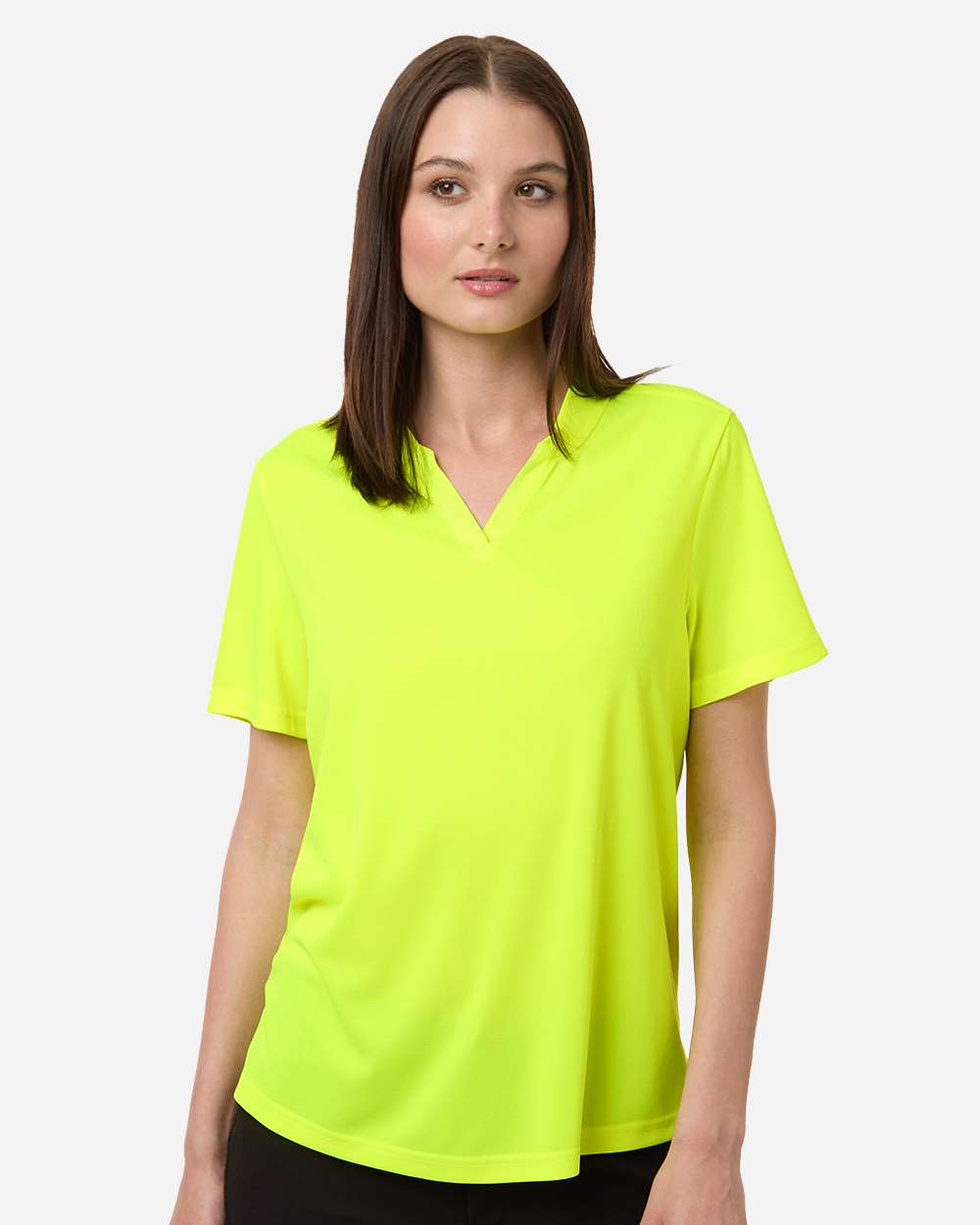 Women's Nova Performance Pique Polo – CE108W – Safety Yellow