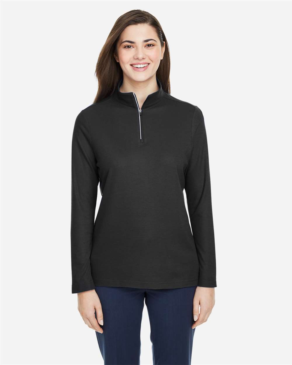 Women's Fusion ChromaSoft™ Pique Quarter-Zip Pullover – CE405W