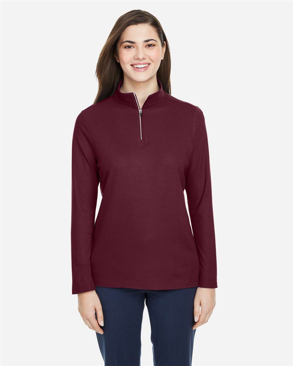 Women's Fusion ChromaSoft™ Pique Quarter-Zip Pullover – CE405W