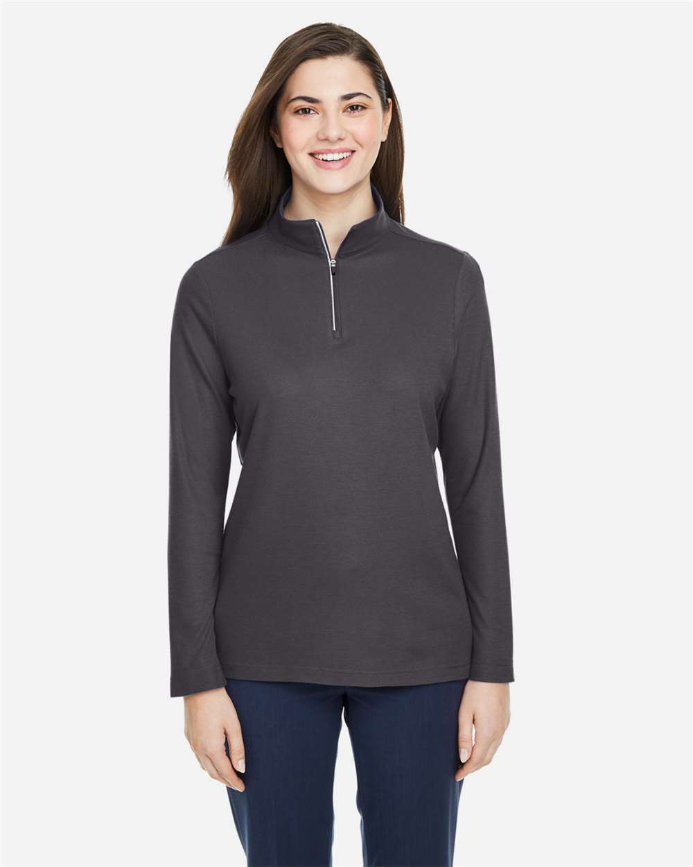 Women's Fusion ChromaSoft™ Pique Quarter-Zip Pullover – CE405W