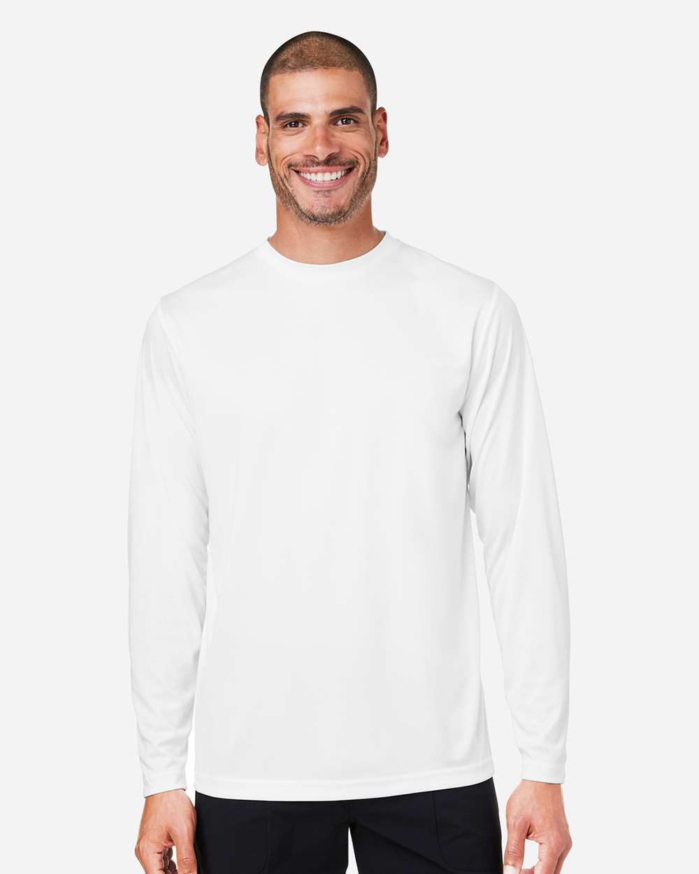 Unisex Capital Long Sleeve Performance T-Shirt – CE10L – White