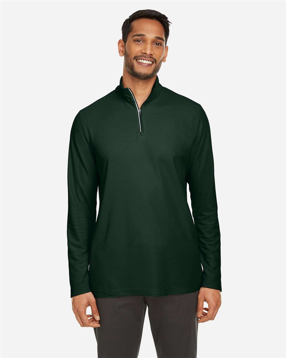 Men's Fusion ChromaSoft™ Pique Quarter-Zip Pullover – CE405 – Forest