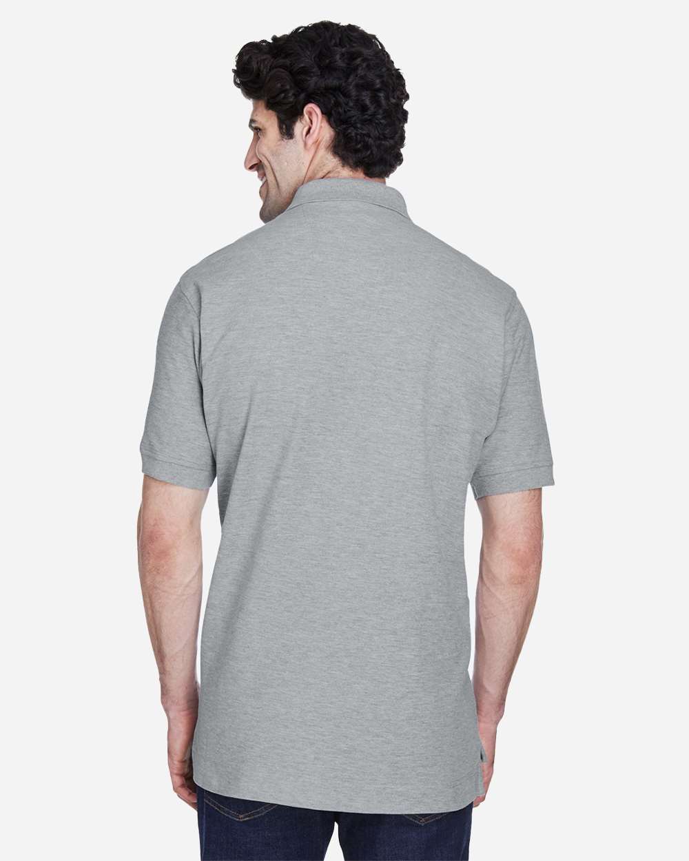 Men's Pima Piqué Polo – D100 – Grey Heather