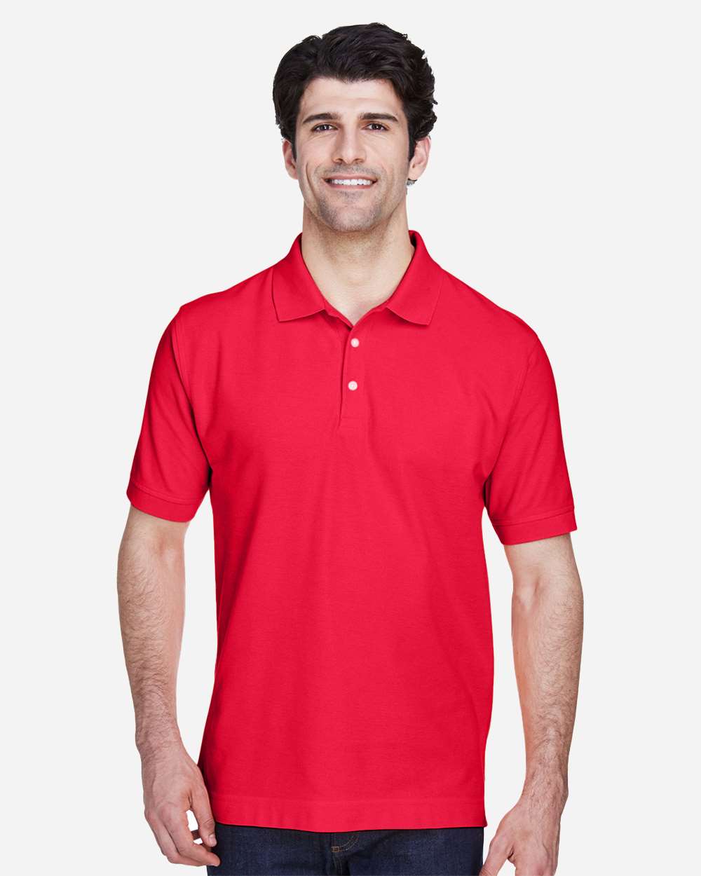 Men's Pima Piqué Polo – D100 – Red