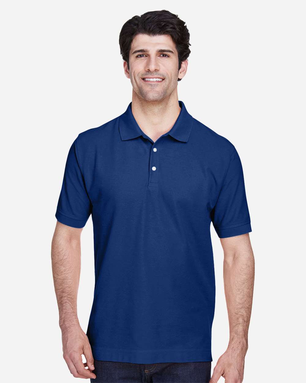 Men's Pima Piqué Polo – D100 – True Royal