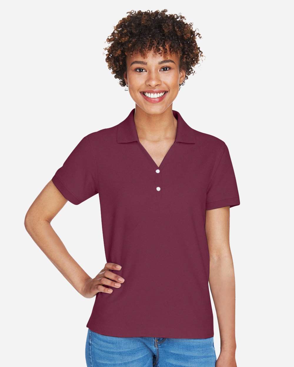 Women's Pima Piqué Polo – D100W